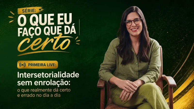Capa da live Intersetorialidade sem enrolação, no canal da Tamara