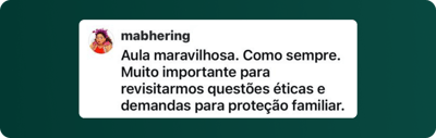 Depoimento de aluna: Obrigada por sua humildade em compartilhar conhecimento