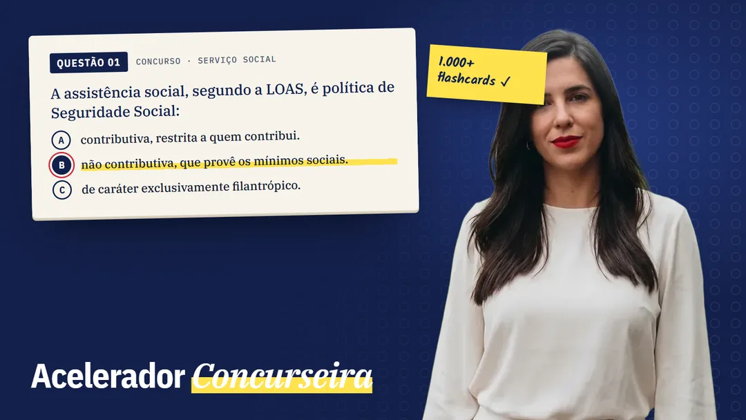 Questão de concurso sobre a LOAS com a alternativa certa marcada, e a Tamara