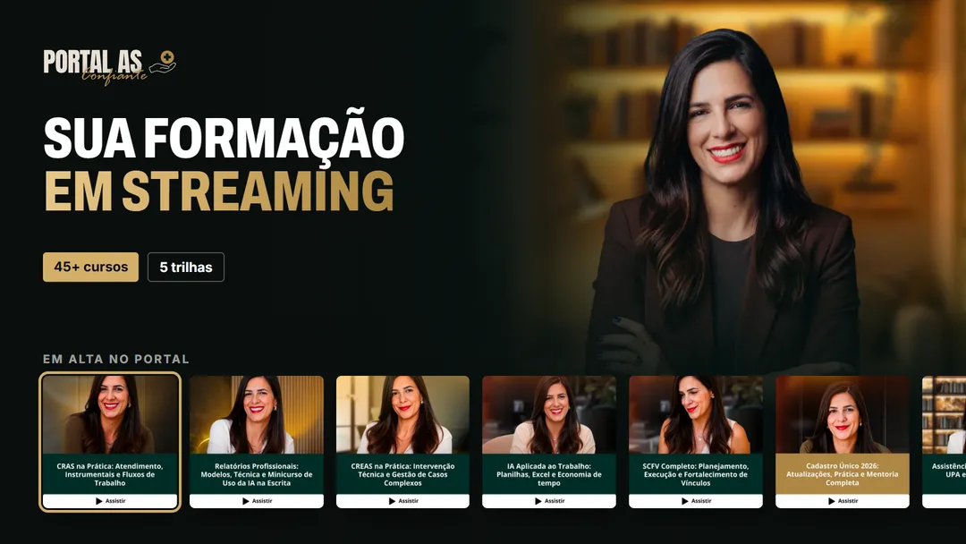 Portal AS Confiante com a Tamara e a fila de cursos em alta