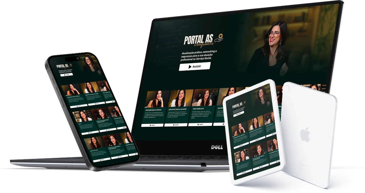 O Portal AS Confiante no notebook, no tablet e no celular