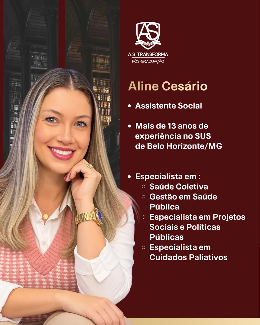 Professora Aline Cesário, especialista em Saúde Coletiva