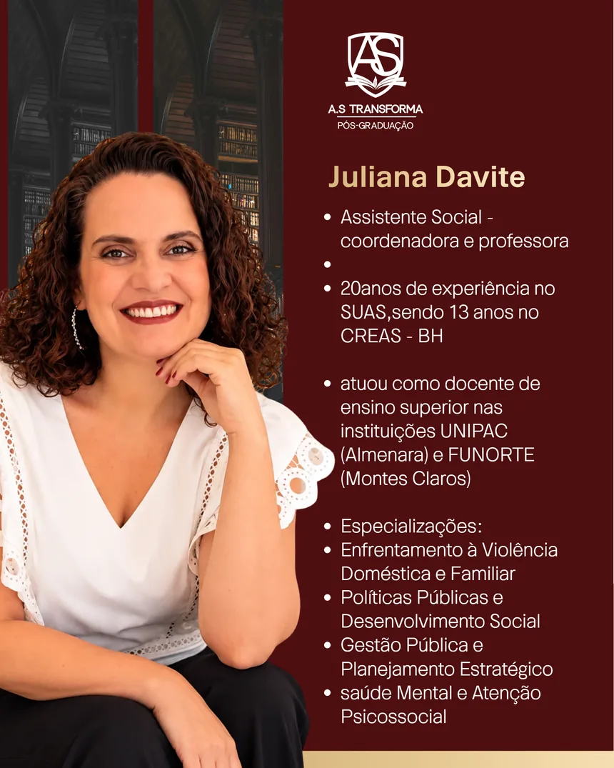 Professora Juliana Davite, especialista em violência doméstica