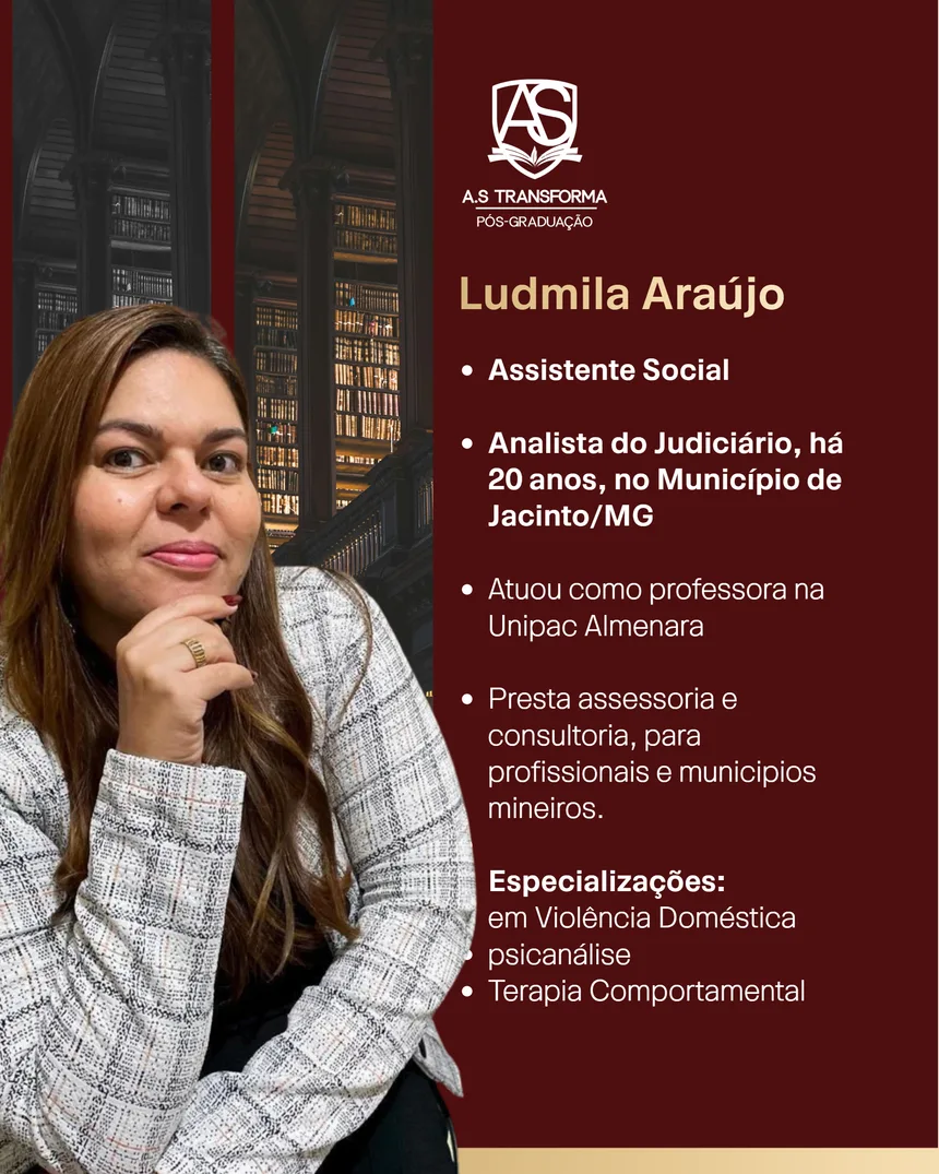Professora Ludmila Larissa de Araújo, analista do judiciário e psicanalista