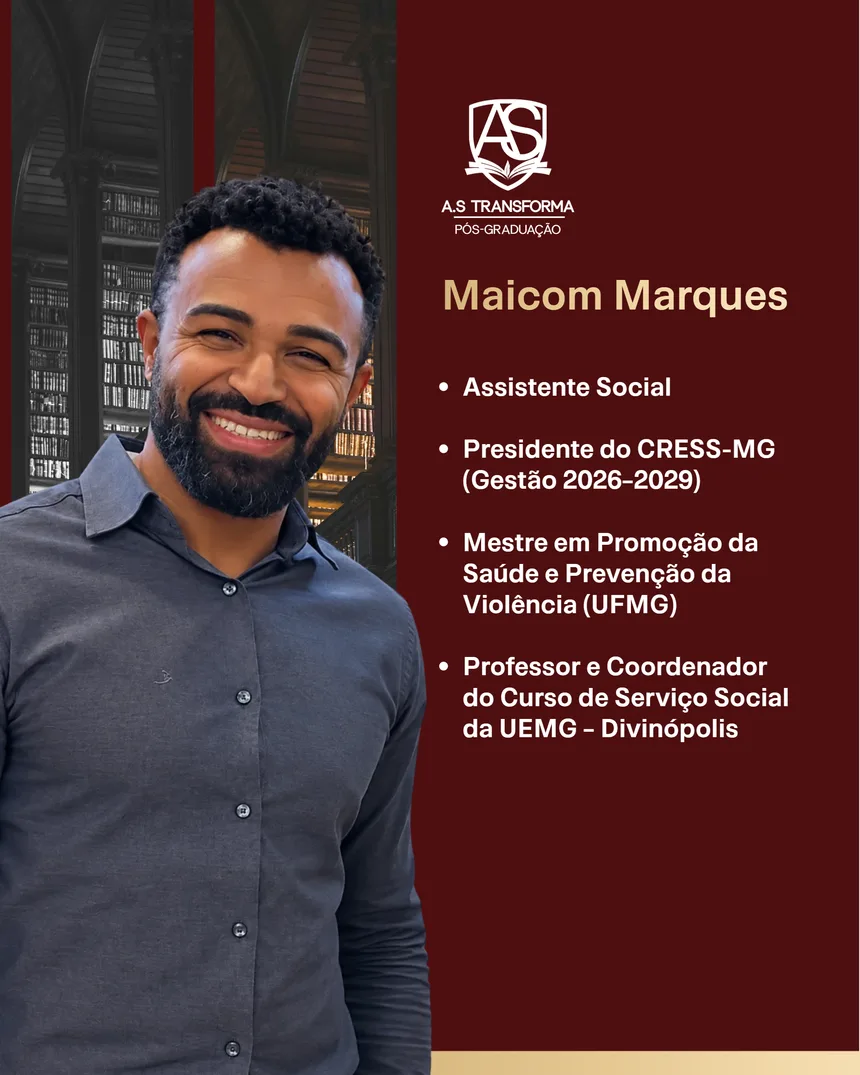 Professor Maicom Marques de Paula, presidente do CRESS-MG