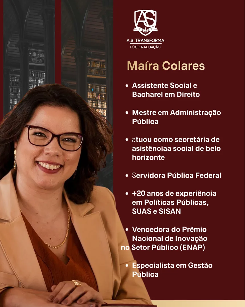 Professora Maíra Colares, mestre em Administração Pública