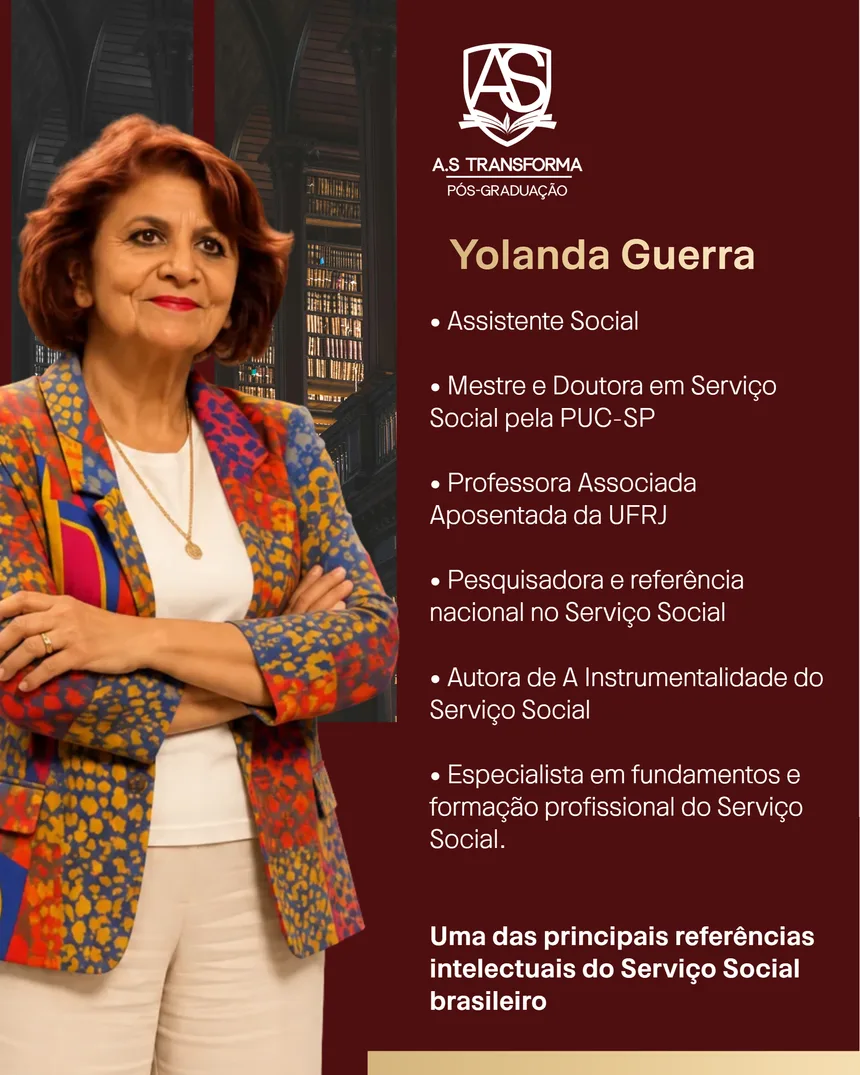 Professora Yolanda Guerra, mestre e doutora em Serviço Social, referência nacional